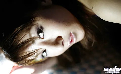 Reina Mizuki: Japanese Brunette in Panties Pulls Them Aside to Spread Her Hairy Pussy – photo 7 of 15