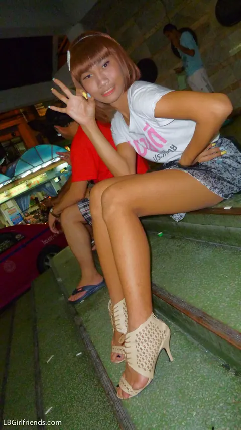 Redhead Asian Trans Woman Flashes Her Dick Outdoors – photo 3 of 17