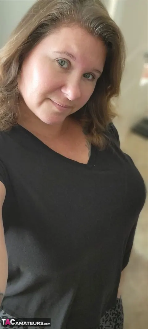 Busty Kris Ann: Busty Blonde MILF Poses in Panties and High Heels – photo 1 of 16