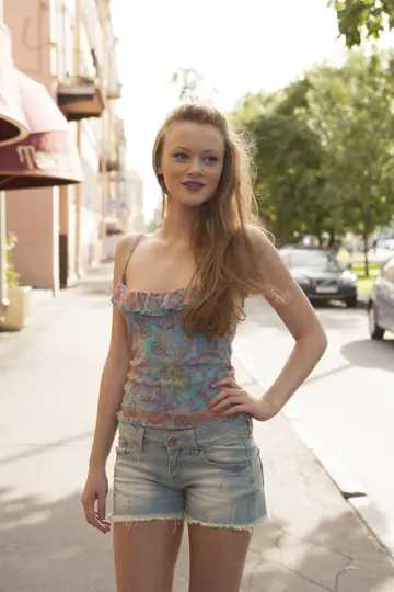 European Blonde Gives a Blowjob and Takes Anal Outdoors by a Car