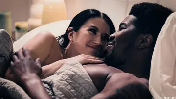 Slim Brunette with Natural Tits Takes BBC Anal and a Creampie
