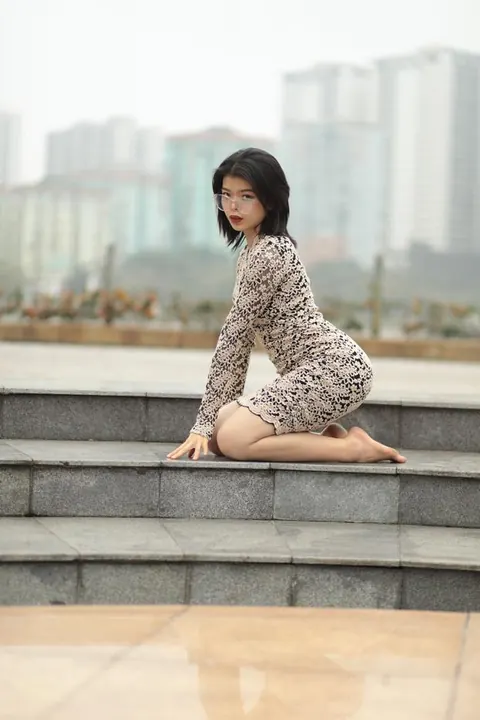 Thick Asian Brunette Takes Anal Creampie Outdoors in a Threesome – photo 12 of 21