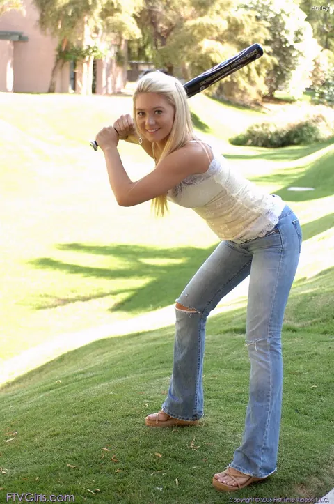Alison Angel: Tall Blonde in Jeans Strips and Spreads for Lesbian Kiss – photo 20 of 20