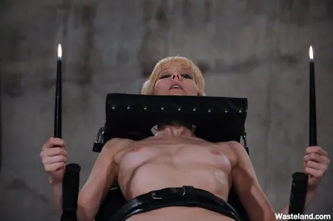 Mistress Irony: Redhead MILF Drips Hot Wax on Bound Hairy Blonde – photo 2 of 16