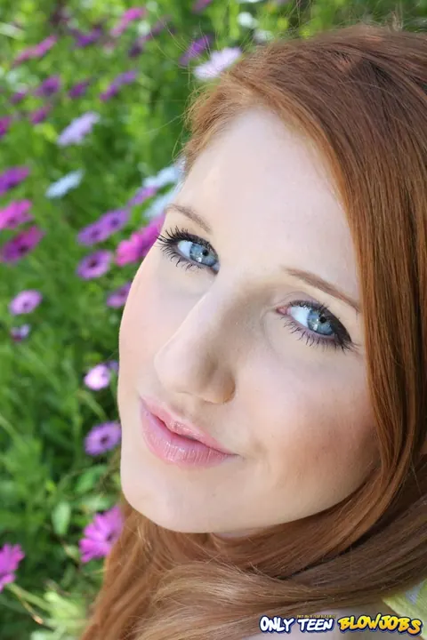 Rita Lovely: Petite Redhead in Shorts and Socks Spreads Her Ass – photo 3 of 21