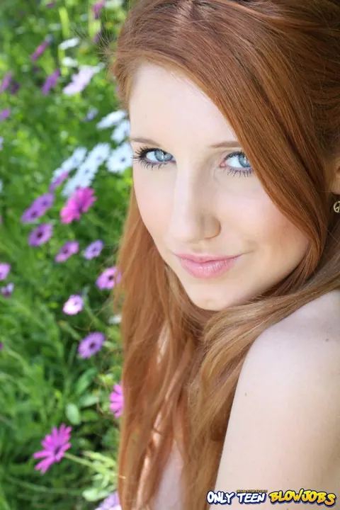 Rita Lovely: Petite Redhead in Shorts and Socks Spreads Her Ass – photo 2 of 21