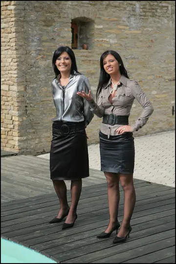 European Lesbian MILFs Finger and Lick in Stockings
