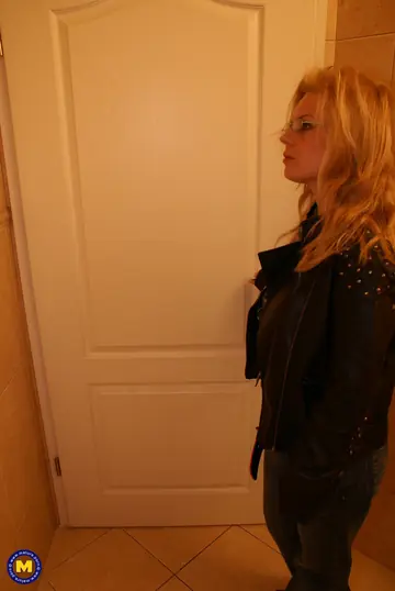 European Blonde MILF Rims Black Man and Gets Fucked