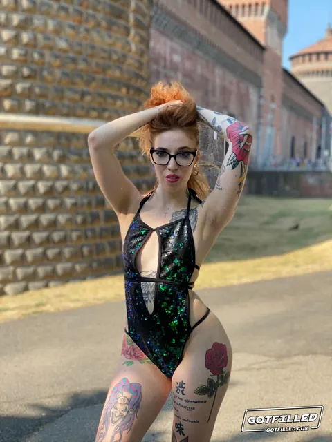 Giada Sgh: Tattooed Redhead in a Bikini Gets Creampied Outdoors – photo 3 of 20