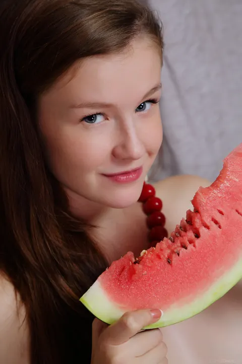 Emily Bloom: Petite Ukrainian Brunette with Hairy Pussy Spreads Wide – photo 14 of 20