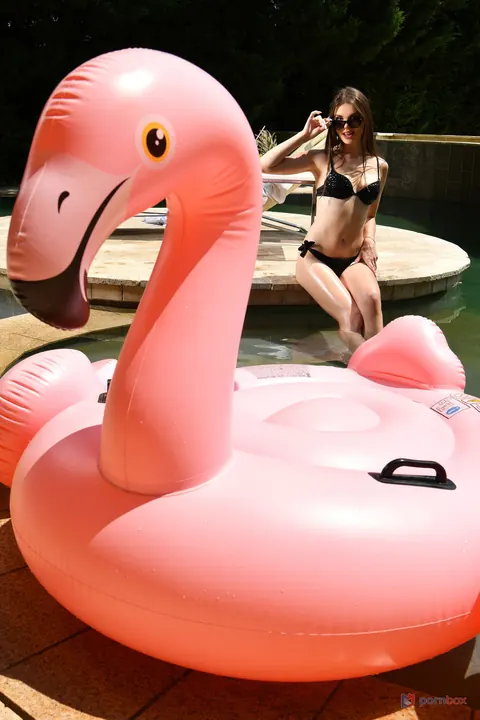 Brunette Pulls Bikini Aside for Anal Sex by the Pool – photo 6 of 21