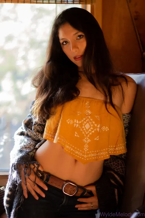 Brunette Undresses Fully and Poses for the Lens – photo 8 of 15