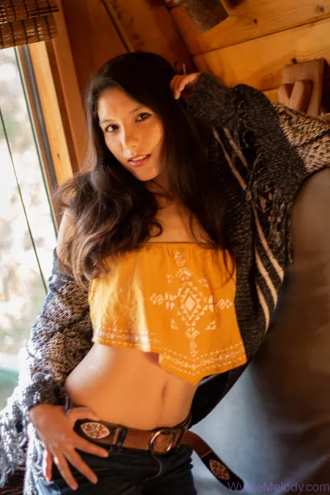 Brunette Undresses Fully and Poses for the Lens – photo 9 of 15