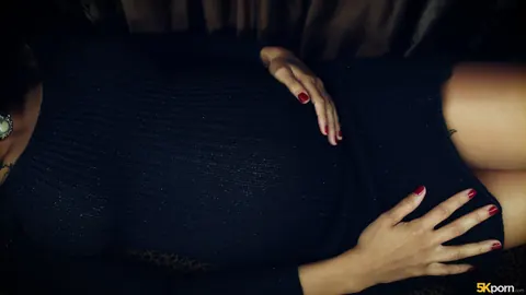 Ariana Aimes: Pregnant Ebony Brunette with Big Tits Sucks and Rides White Cock – photo 1 of 8