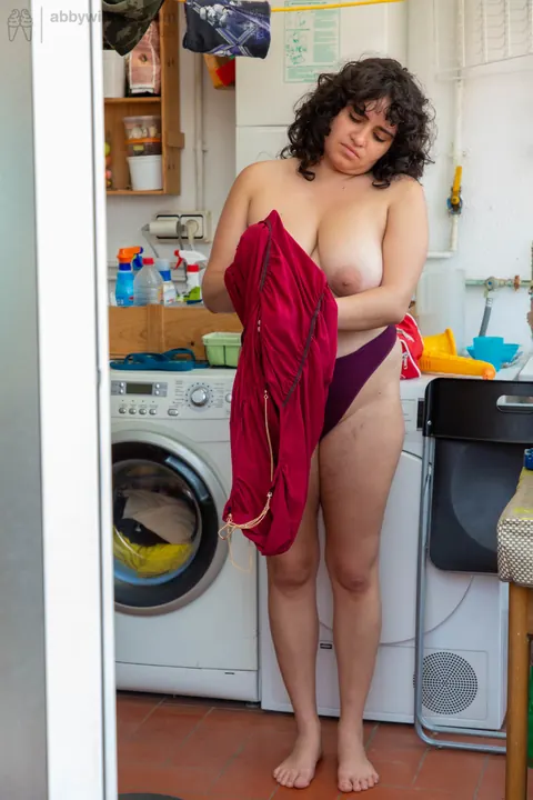 Curvy Brunette MILF Strips Out of Her Panties and Poses – photo 9 of 20