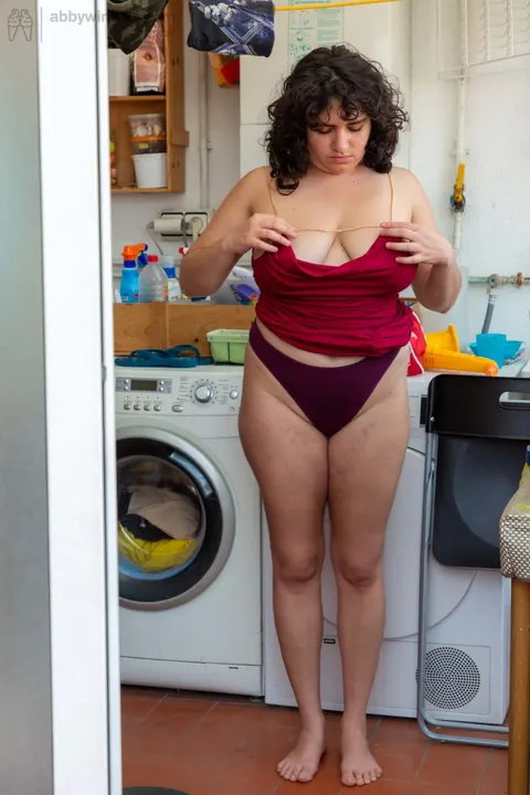 Curvy Brunette MILF Strips Out of Her Panties and Poses – photo 17 of 20