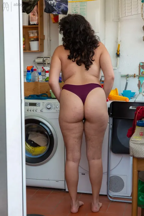 Curvy Brunette MILF Strips Out of Her Panties and Poses – photo 8 of 20