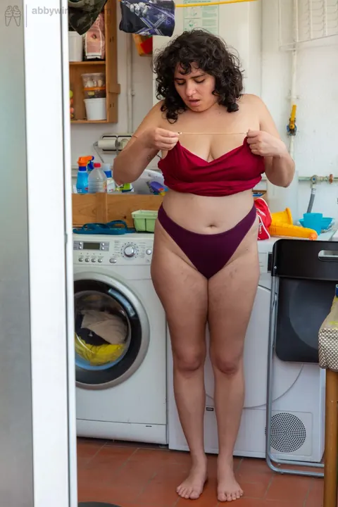Curvy Brunette MILF Strips Out of Her Panties and Poses – photo 16 of 20