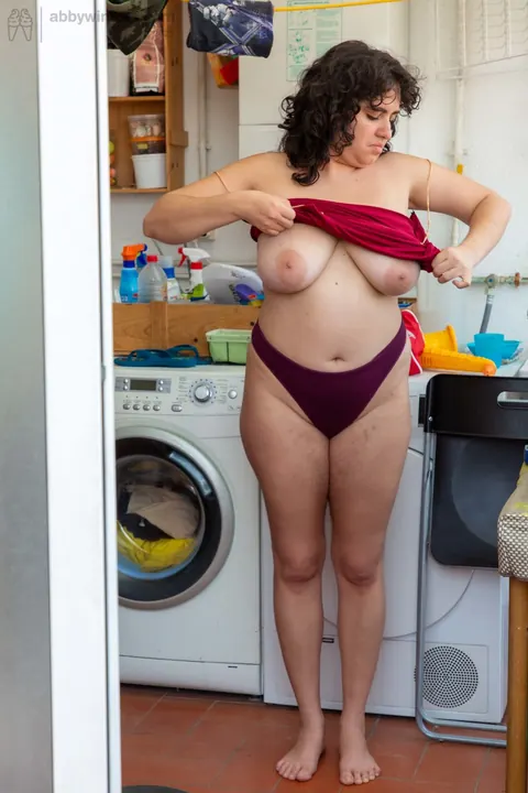 Curvy Brunette MILF Strips Out of Her Panties and Poses – photo 15 of 20