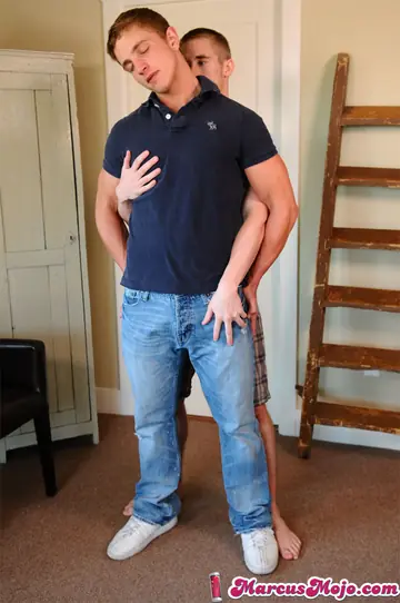 Man Fingers His Ass and Strokes His Cock