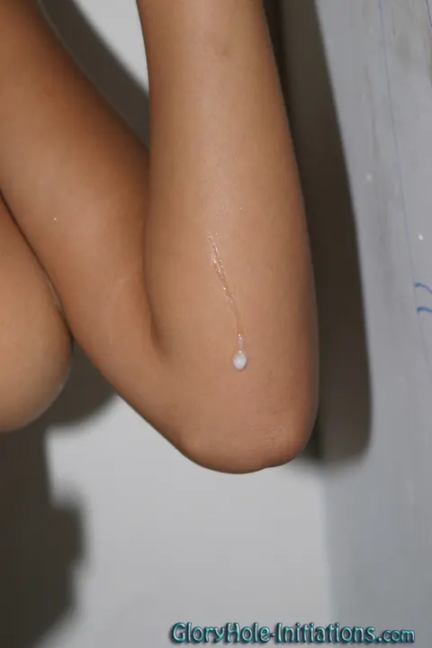 Krystal Wett: Tall Ebony Brunette Gives a Gloryhole Blowjob and Handjob – photo 16 of 18