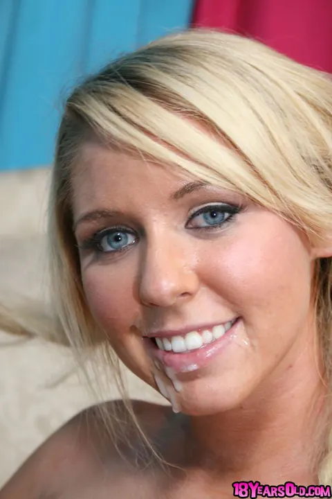 Brynn Tyler: Busty Blonde Sucks and Strokes Her Partner Before Taking a Facial – photo 15 of 16