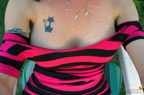 Trans Woman Strips Nude and Poses Front and Back Outdoors – photo 3 of 15