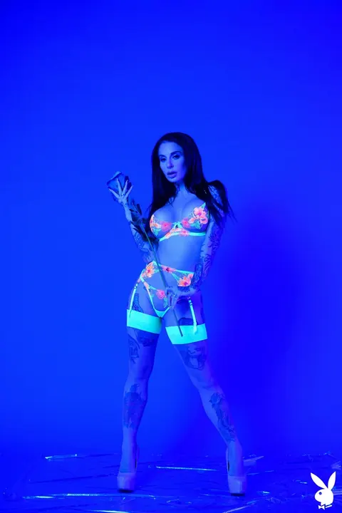 Joanna Angel: Brunette PAWG Stripteases in Lingerie and Stockings – photo 1 of 21