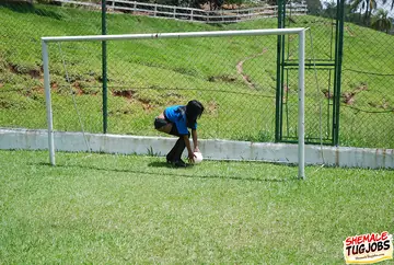 Brazilian Trans Woman Strokes Her Cock to Cum in Mouth Outdoors