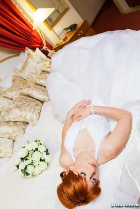 Lucy Bell: Czech Redhead Bride in Lingerie Takes Double Penetration – photo 20 of 21