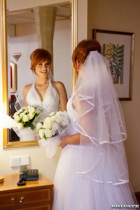Lucy Bell: Czech Redhead Bride in Lingerie Takes Double Penetration – photo 19 of 21