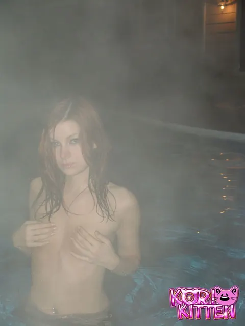 Korina Bliss: Skinny Redhead Removes Her Bikini Top by the Pool – photo 10 of 12