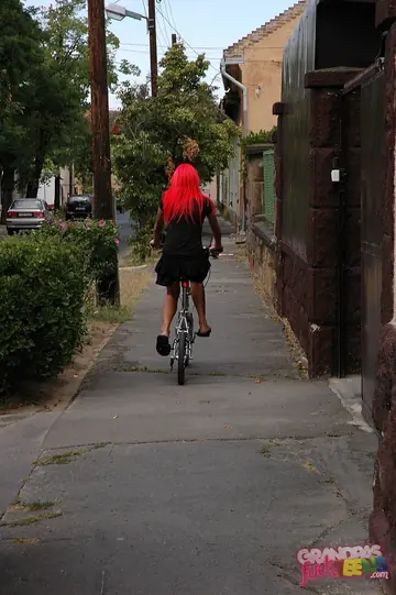 Redhead Sucks, Rims and Takes Double Penetration Outdoors with Old Men
