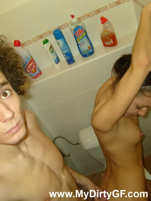 Amateur Small Tits Babe Takes Anal Doggy Style in the Bathroom – photo 18 of 20