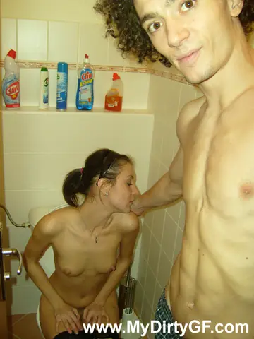 Amateur Small Tits Babe Takes Anal Doggy Style in the Bathroom