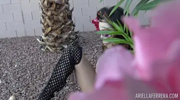 Ariella Ferrera – Colombian Brunette with Big Tits Fingers and Dildos Her Hairy Pussy in Public