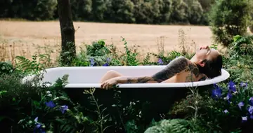 Victoria Rose – European Brunette Poses Outdoors in Short Hair and Tattoos