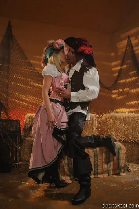 Shawna Lenee: Busty Blonde in Cosplay Boots Sucks Cock and Spreads Wide – photo 1 of 15