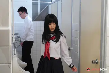 Sayaka Aishiro – Japanese Brunette Gives POV Handjob and a Blowjob in the Bathroom