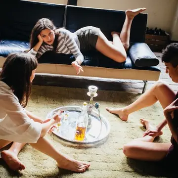 Maria Agrado – Three Busty Brunettes in Skirts Finger and Lick Each Other