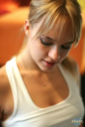 Blue Angel – Hungarian Blonde in Yoga Pants Stretches and Spreads Her Pussy