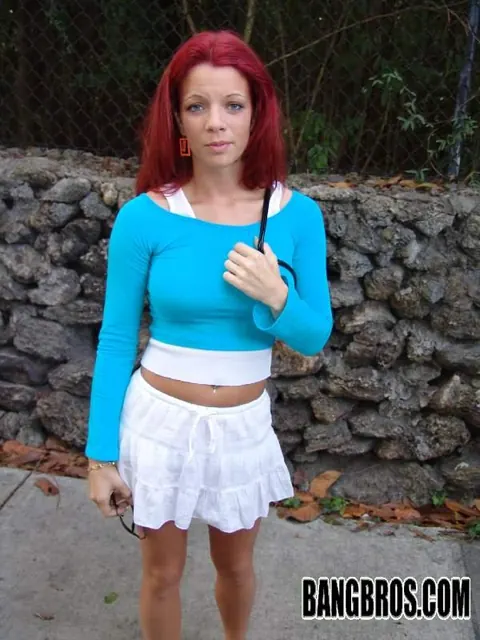 Redhead Strips and Gets Fucked Outdoors – photo 4 of 21
