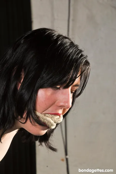 Honesty: Brunette in Stockings and Heels Bound and Gagged – photo 16 of 21