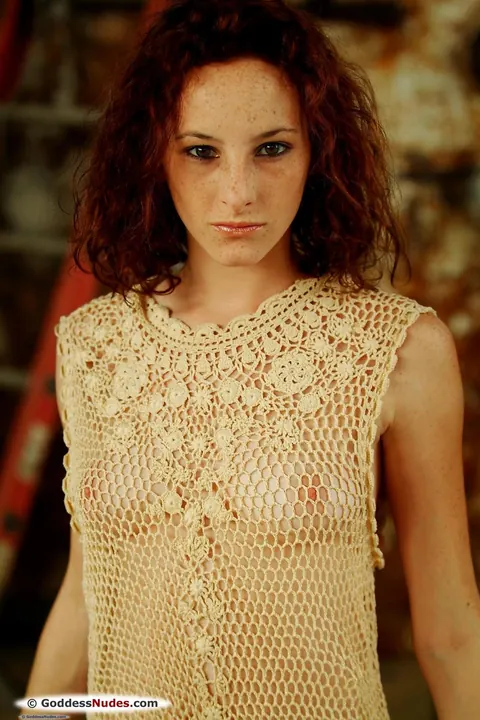 Taneka: Curly Ebony Redhead Strips Out of Her Skirt and Spreads Her Legs – photo 11 of 21