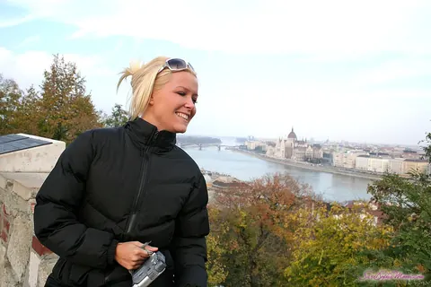 Sophie Moone: European Blonde MILF Poses Outdoors in Boots and Glasses – photo 6 of 16