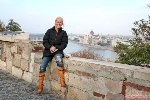 Sophie Moone: European Blonde MILF Poses Outdoors in Boots and Glasses – photo 10 of 16