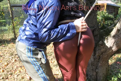PAWG Lesbians in Bondage Finger and Lick Outdoors – photo 3 of 16