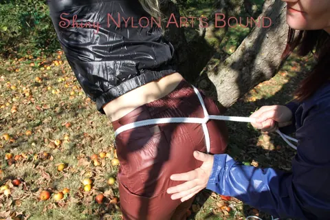 PAWG Lesbians in Bondage Finger and Lick Outdoors – photo 7 of 16