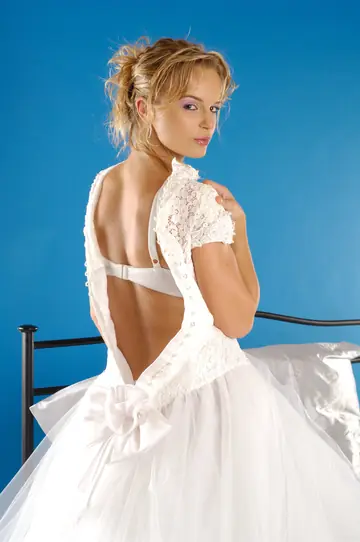 Blonde PAWG Strips Off Her Wedding Dress and Spreads Her Pussy in Heels