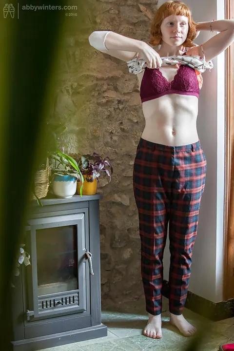 Slim Pale Redhead Strips Out of Her Lingerie – photo 15 of 16